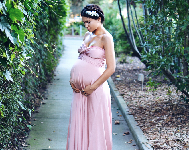 Convertible_Dress_Gown_Maternity_Dusty Rose